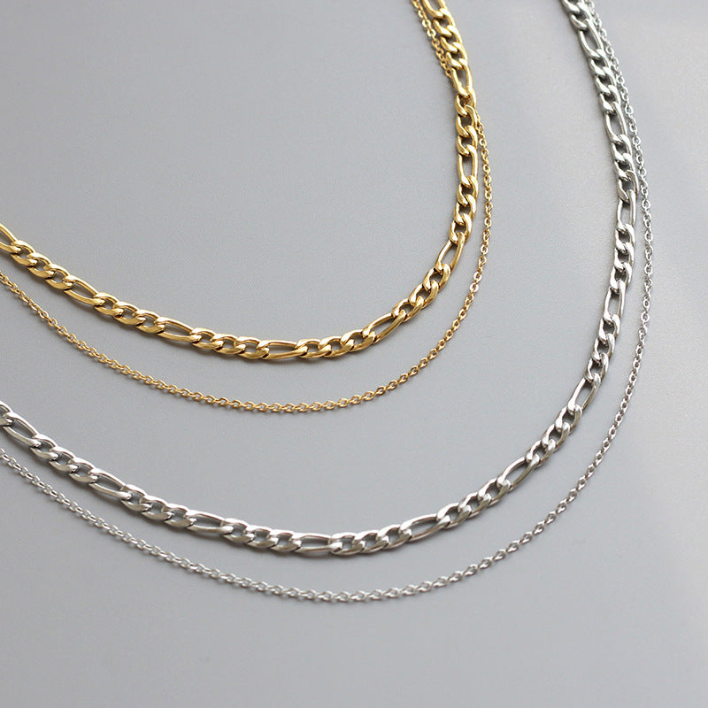 Light Luxury Natural Garro Hot Titanium Steel Clavicle Chain