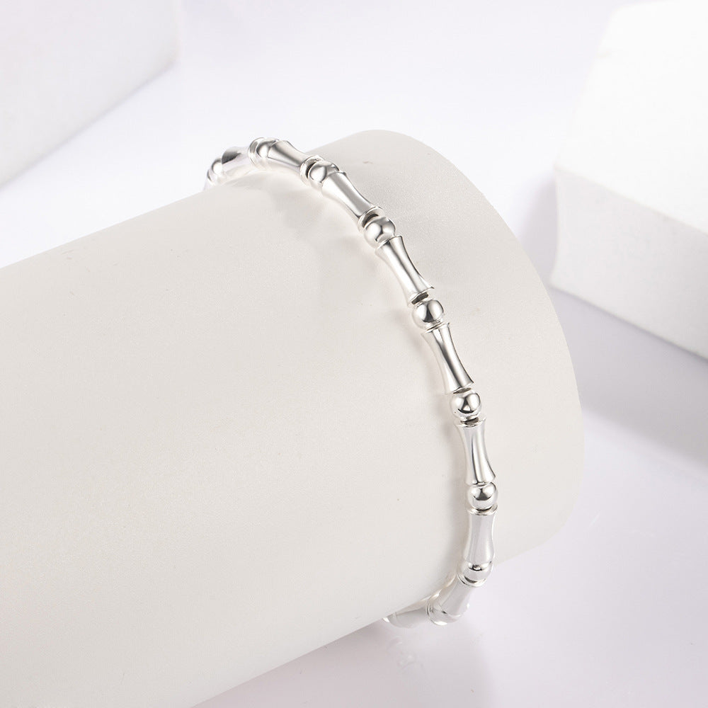 Niche Round Beads Stitching Bamboo Bracelet