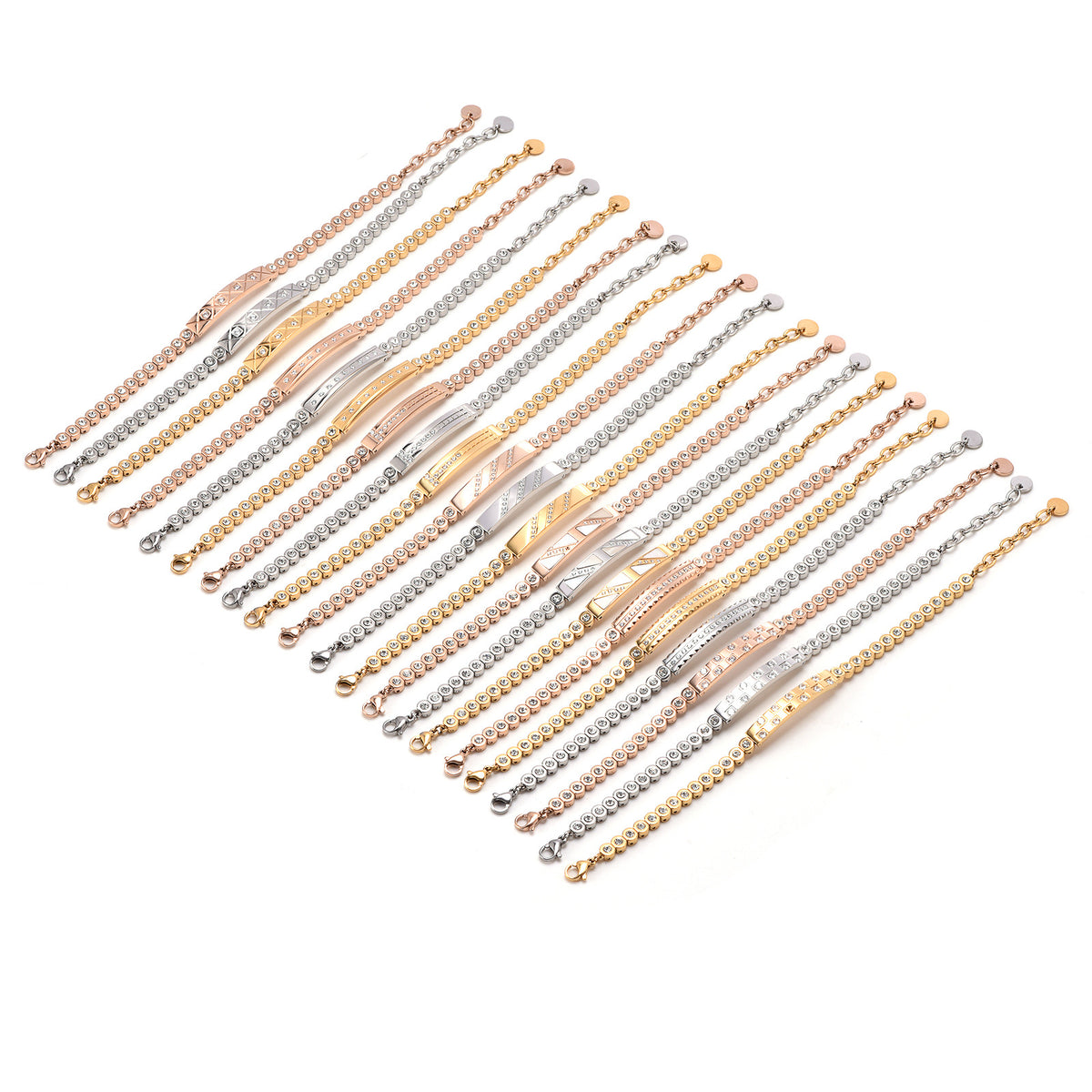 Light Luxury High-grade Inlaid Stone Natural Pattern Bracelet