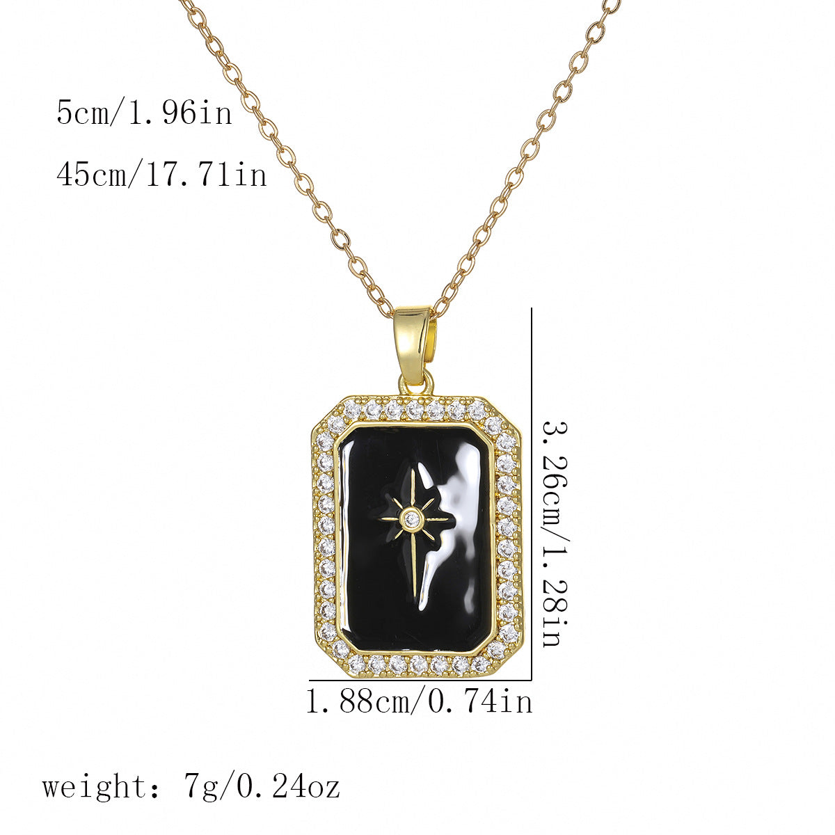 Creative Personalized Eight-Pointed Star Cross Necklace