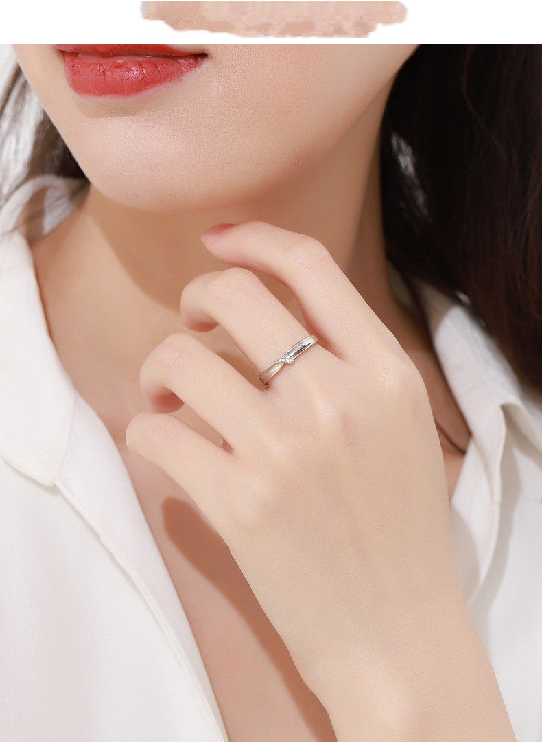 Fashion Personality S925 Silver Ring Men's Proposal Pair Ring Valentine's Day Send Girlfriend