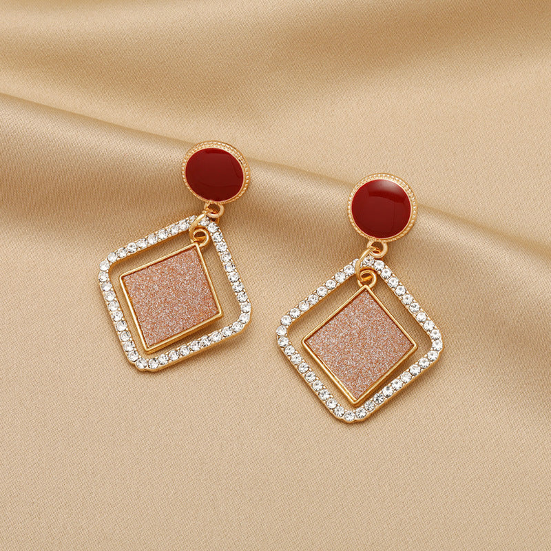 925 Sterling Silver Needle Earrings Female Temperament Hypoallergenic Ear Jewelry
