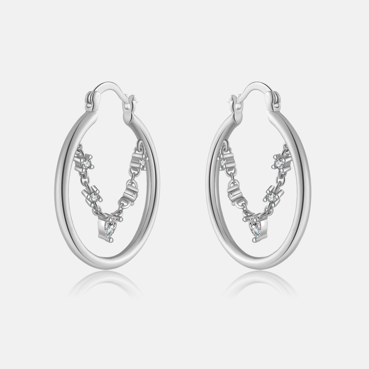 Stitching Diamond Ear Ring Simple Earrings