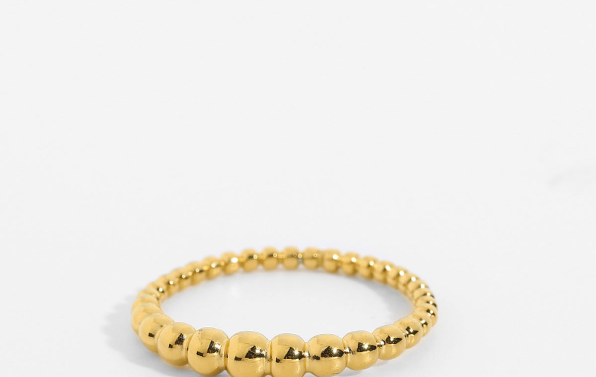 European And American INS Style Chic Small Dot Mini Ring 18K Gold Plating