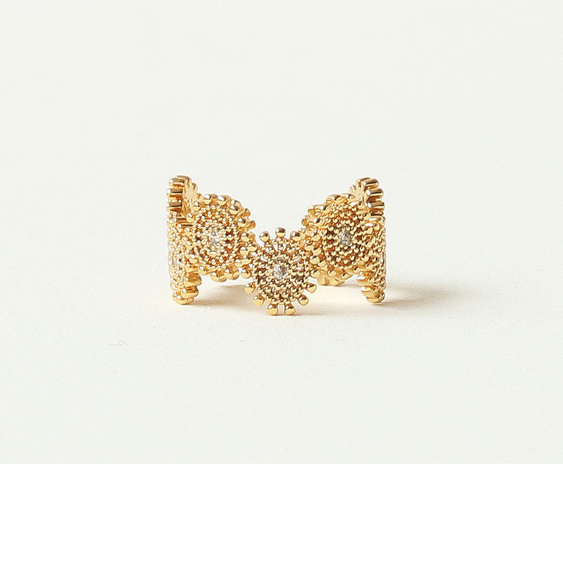 European And American Baroque Vintage Zircon  Ring