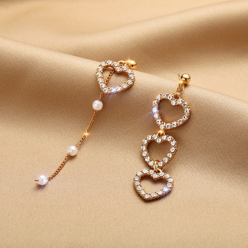 925 Sterling Silver Needle Earrings Female Temperament Hypoallergenic Ear Jewelry