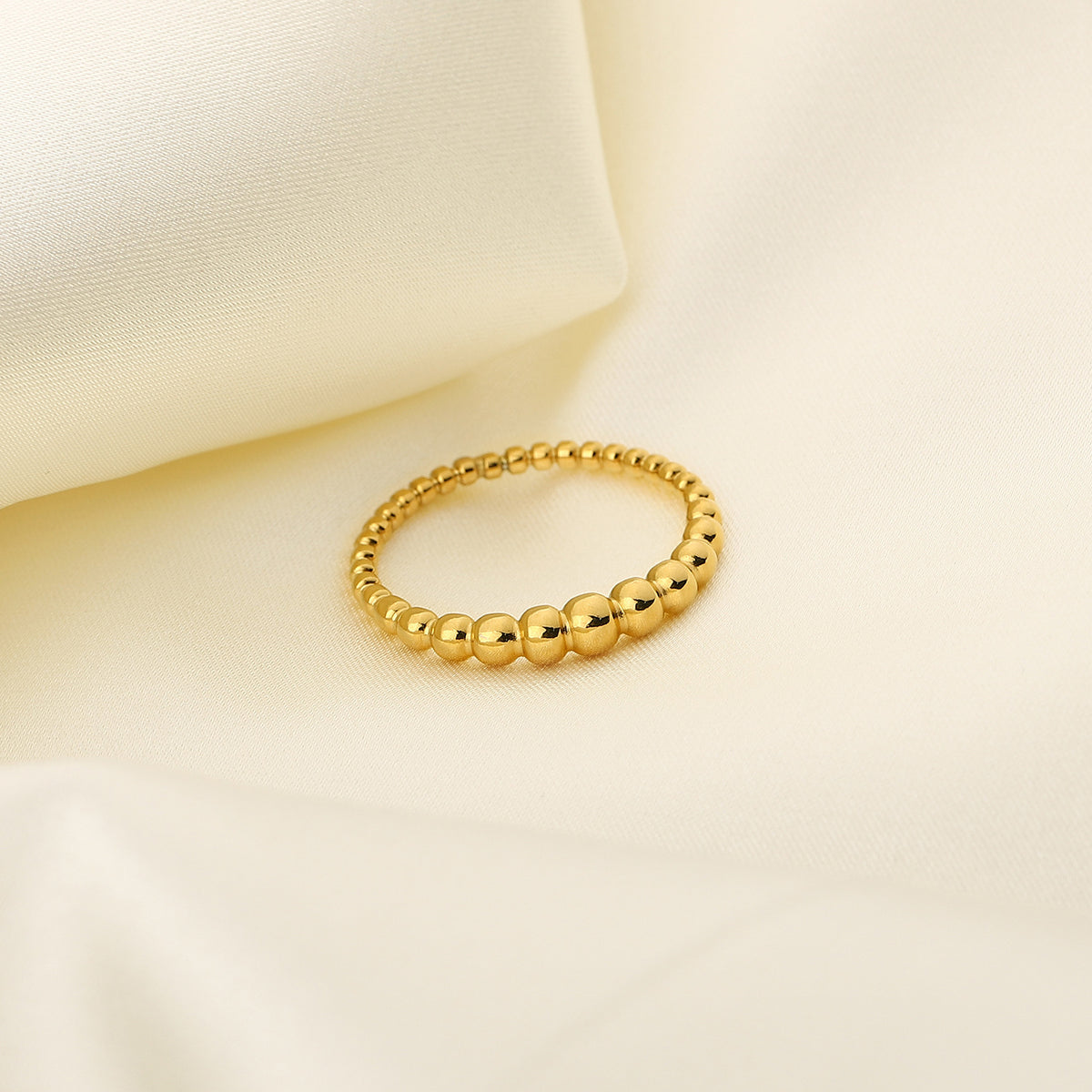 European And American INS Style Chic Small Dot Mini Ring 18K Gold Plating