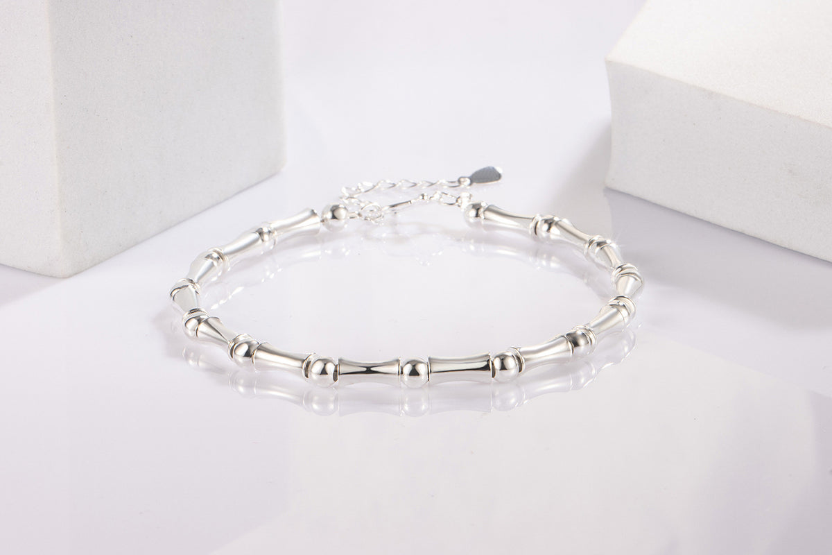 Niche Round Beads Stitching Bamboo Bracelet