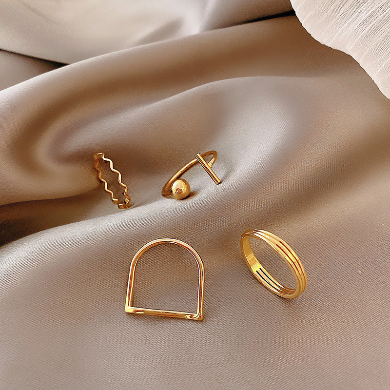 Celebrity Light Luxury Zircon Ring Female Simple Personality