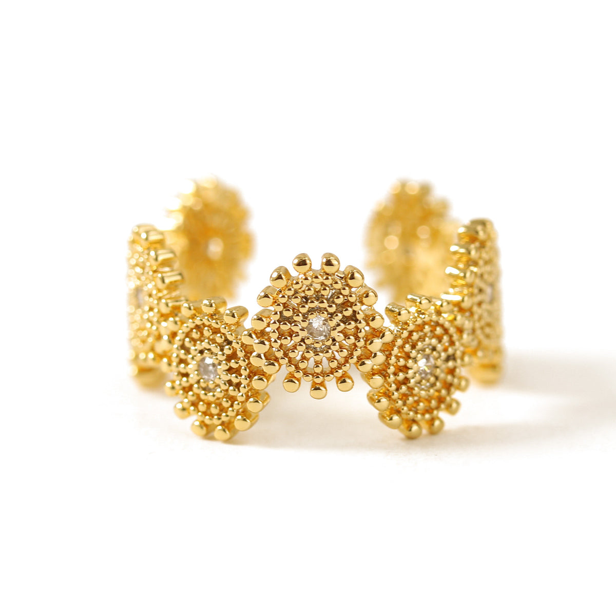 European And American Baroque Vintage Zircon  Ring
