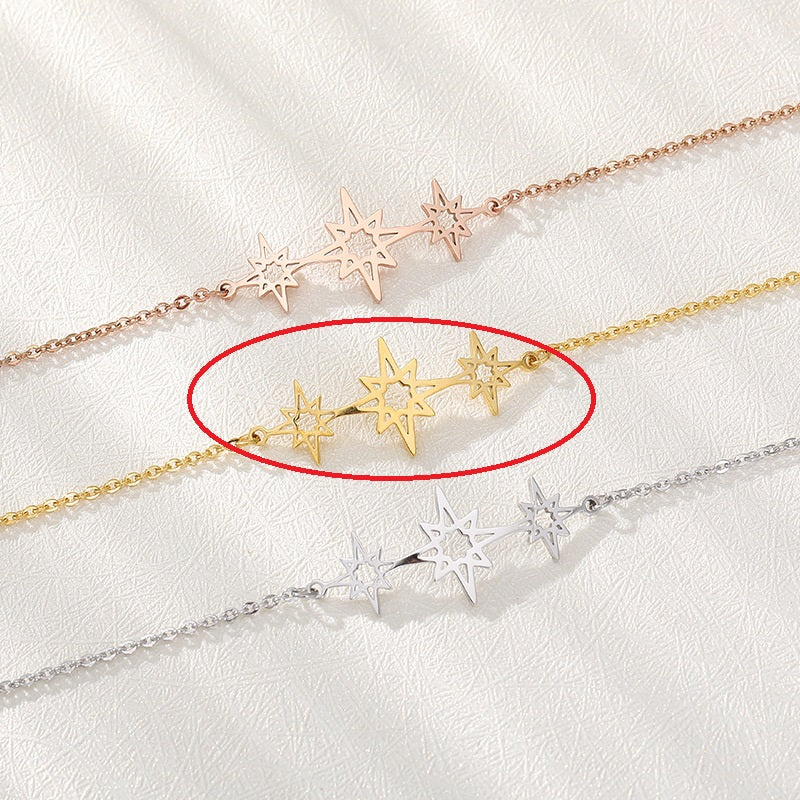 Hollow Gold Necklace Stainless Steel Bracelet XINGX Pendant