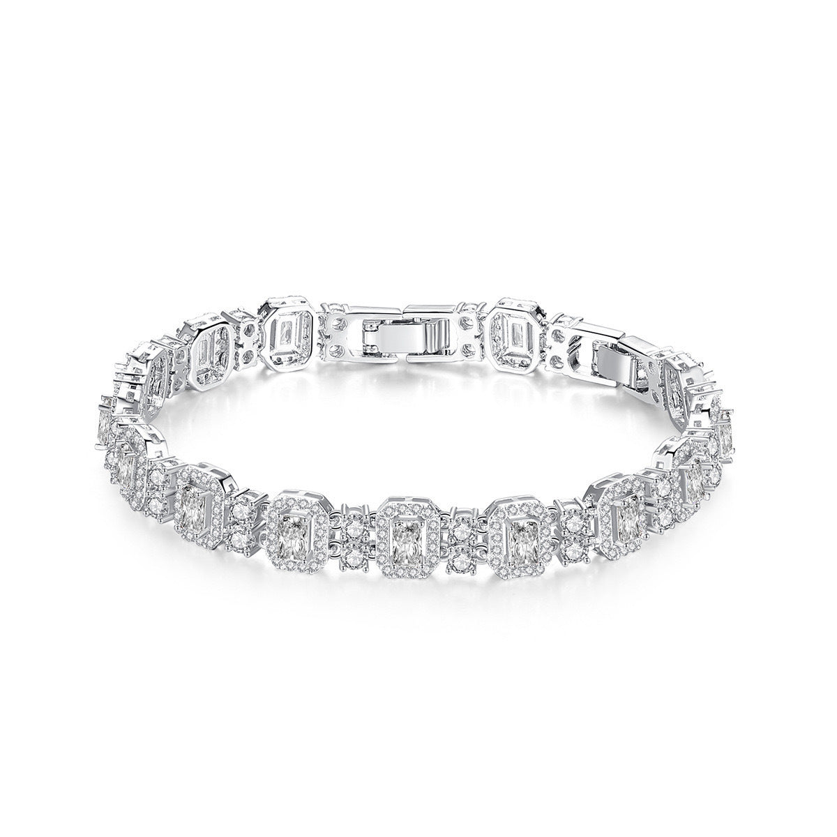 Women's Simple Fashion Classic Square Stone Bracelet