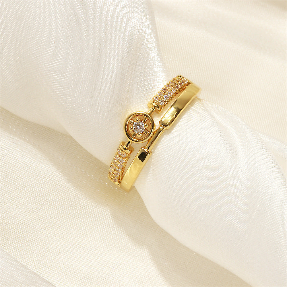 European And American Ins Cold Style Elegant Cross Cord For Braiding Ring Women