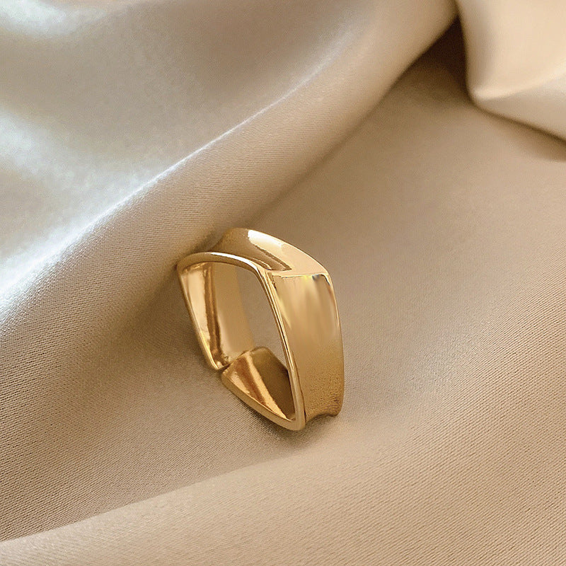Celebrity Light Luxury Zircon Ring Female Simple Personality