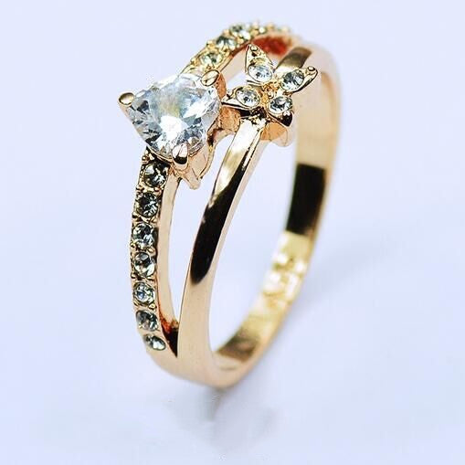 Women's Sweet Bow Zircon Love Ring
