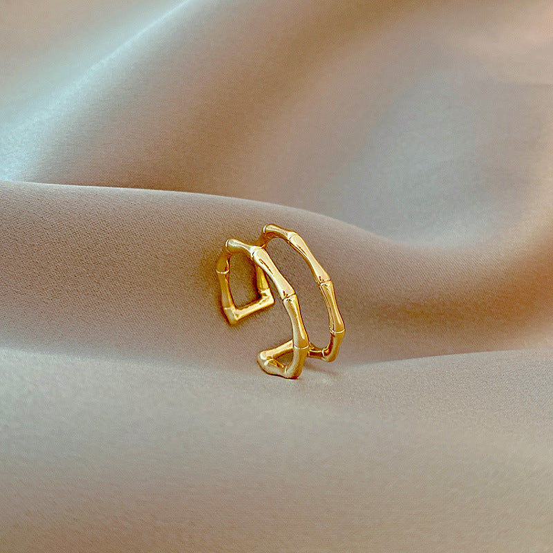 Celebrity Light Luxury Zircon Ring Female Simple Personality
