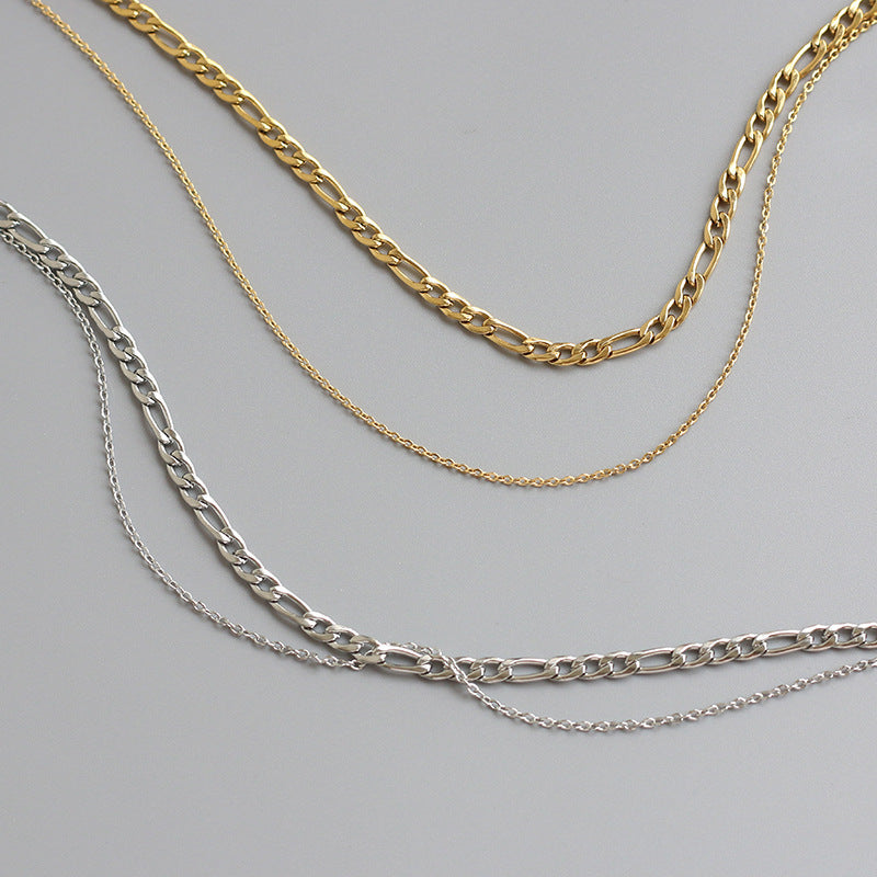 Light Luxury Natural Garro Hot Titanium Steel Clavicle Chain