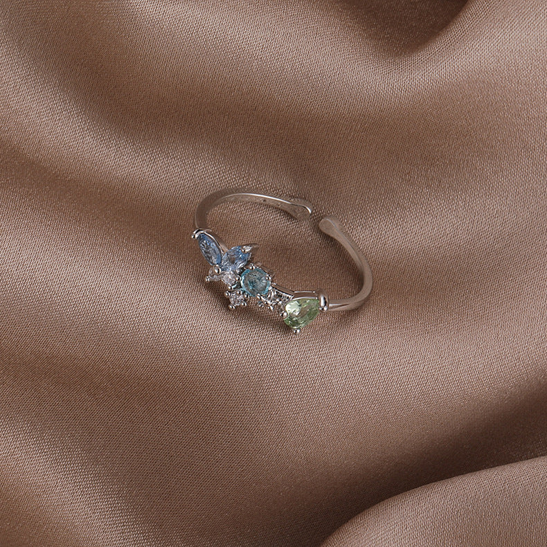 Shell-shaped Flower Ring Adjustable For The Index Finger