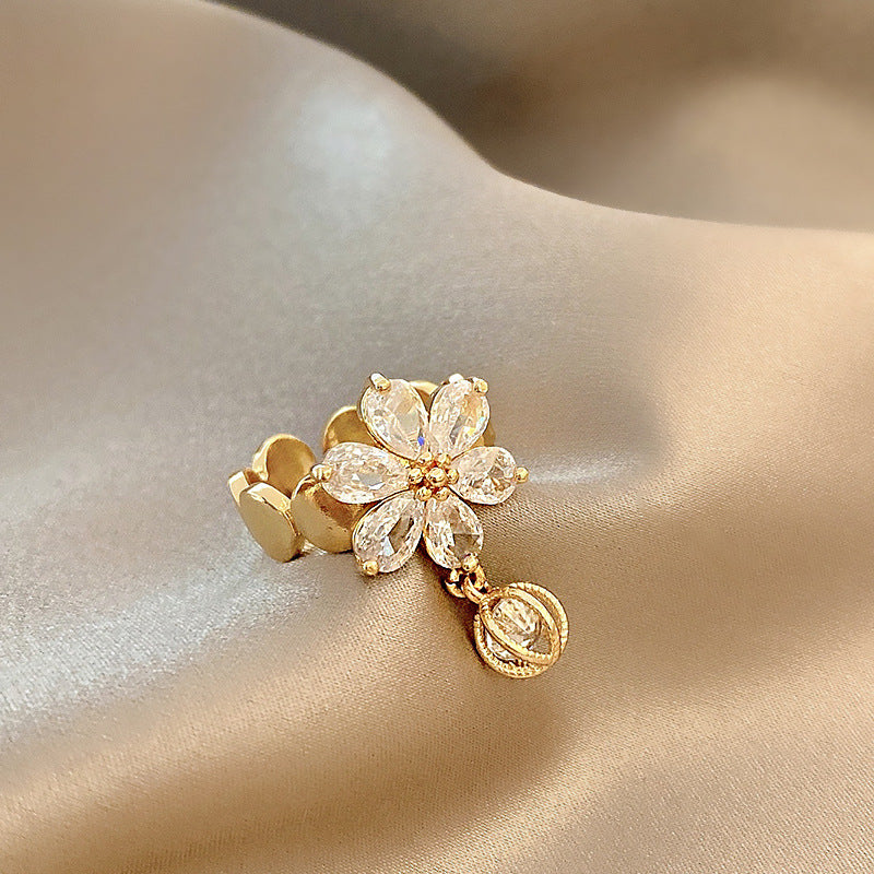 Celebrity Light Luxury Zircon Ring Female Simple Personality