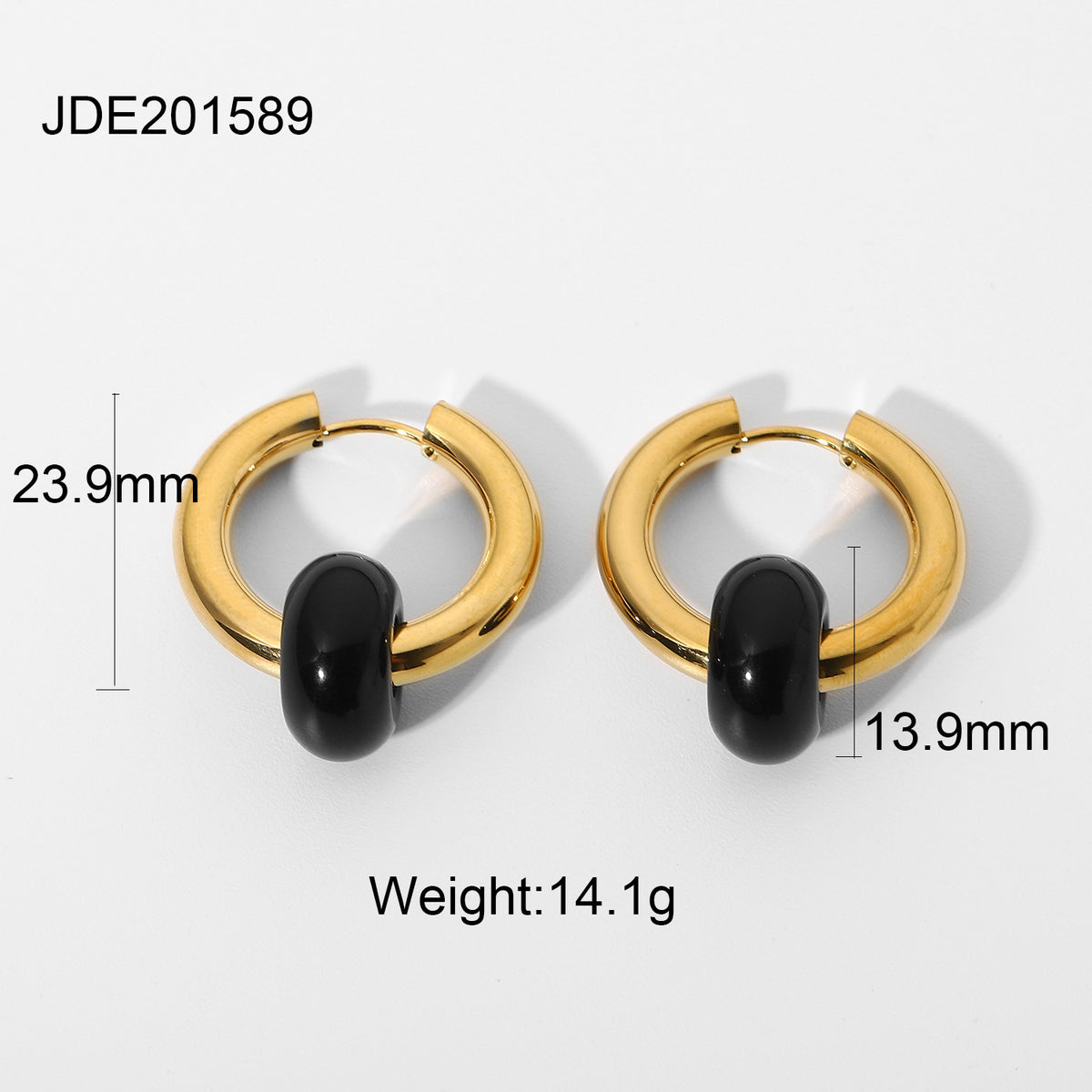 Earrings Wearring By Online Celebrities 18K Gold Plated Stainless Steel Lady