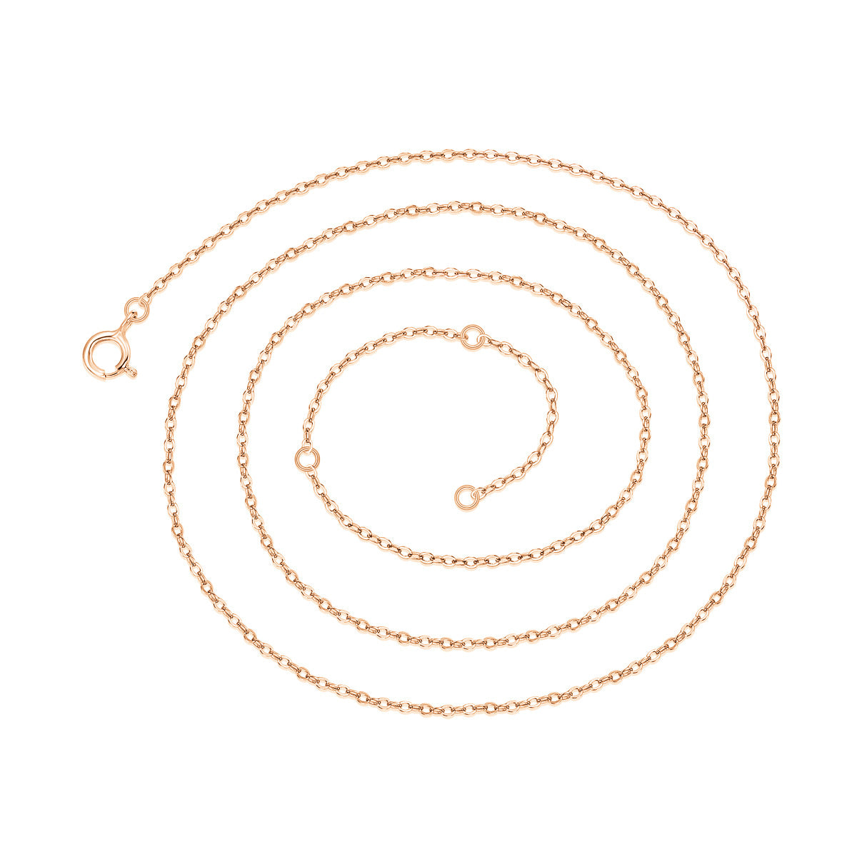 Simple White-plated Gold Universal Silver Single Chain Necklace