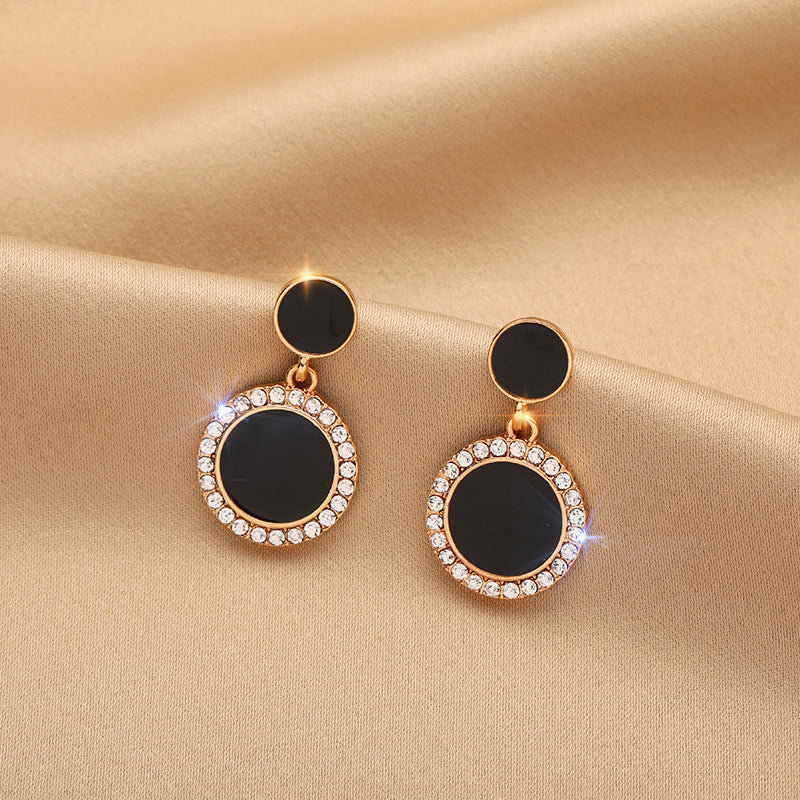 925 Sterling Silver Needle Earrings Female Temperament Hypoallergenic Ear Jewelry