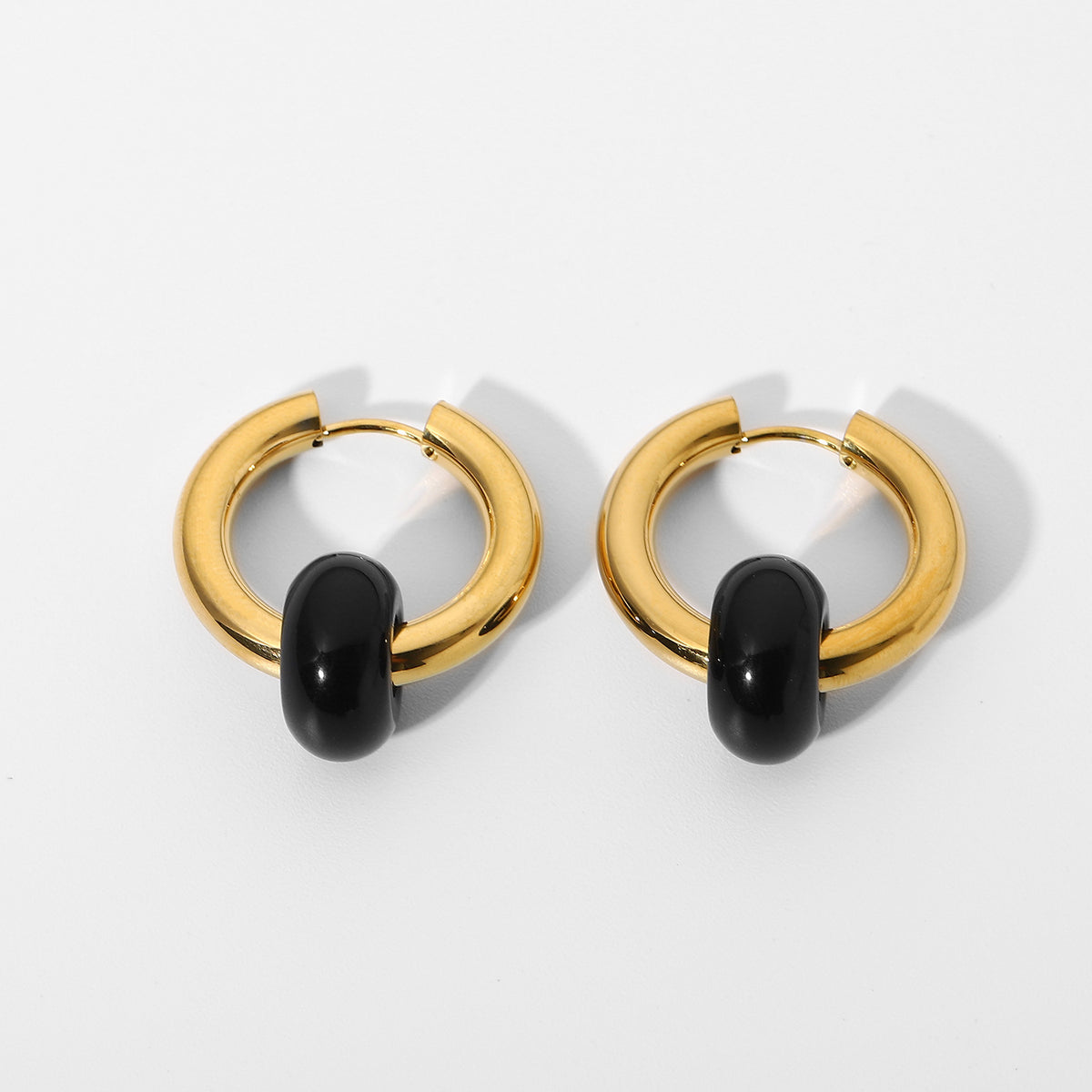 Earrings Wearring By Online Celebrities 18K Gold Plated Stainless Steel Lady