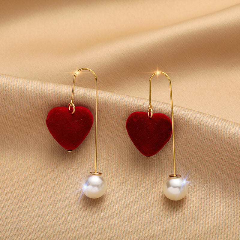 925 Sterling Silver Needle Earrings Female Temperament Hypoallergenic Ear Jewelry