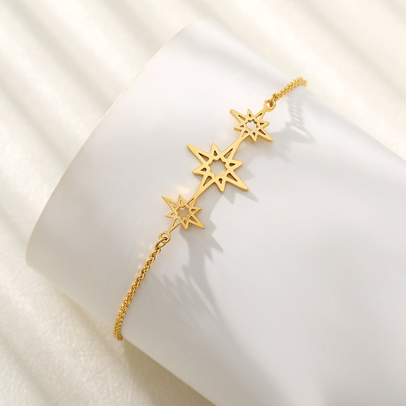 Hollow Gold Necklace Stainless Steel Bracelet XINGX Pendant