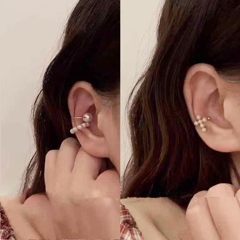 Set pearl ear bone clip