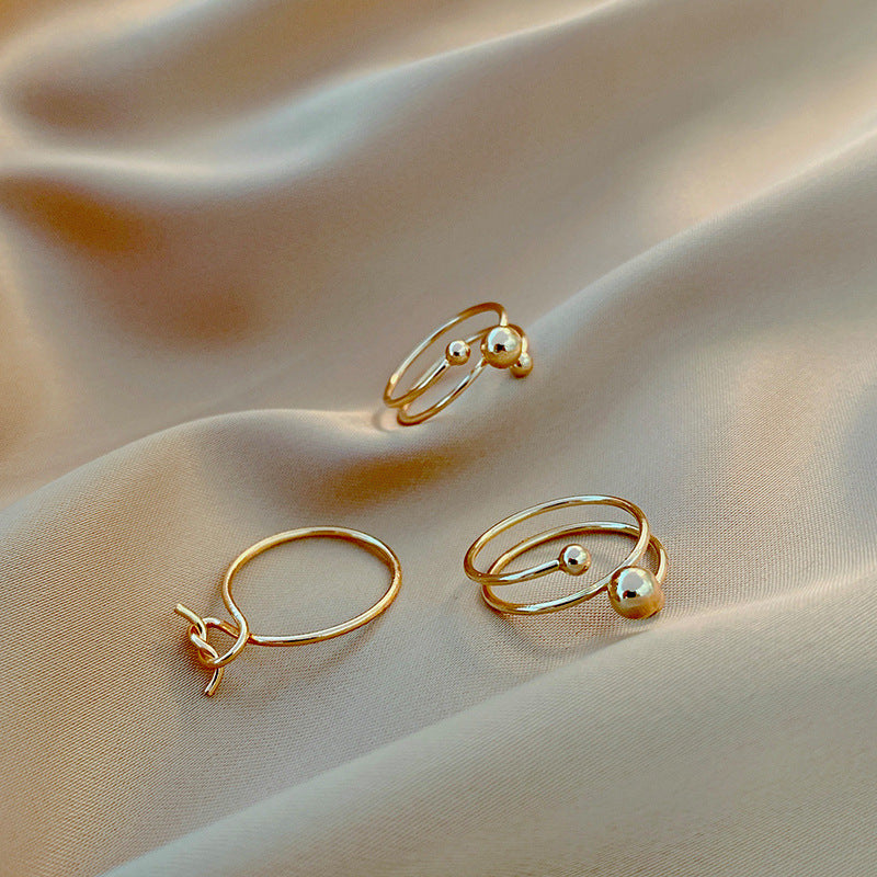 Celebrity Light Luxury Zircon Ring Female Simple Personality