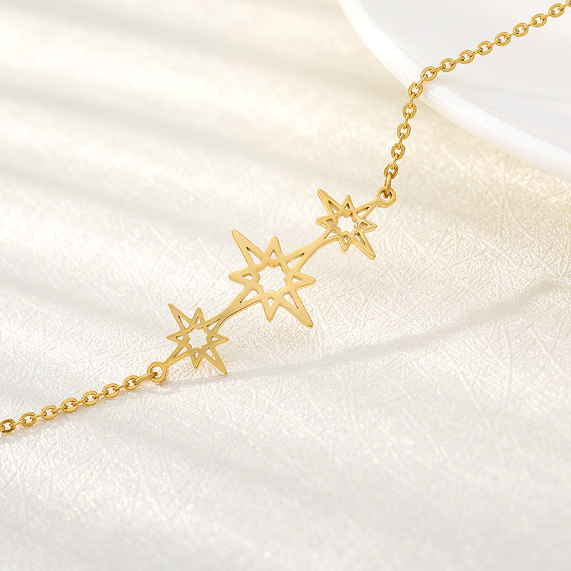 Hollow Gold Necklace Stainless Steel Bracelet XINGX Pendant