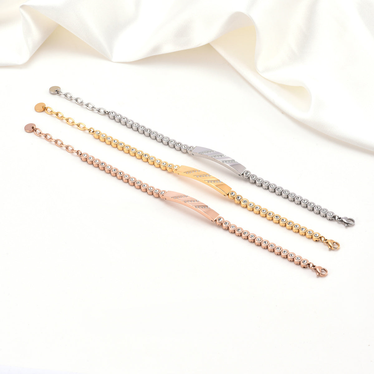 Light Luxury High-grade Inlaid Stone Natural Pattern Bracelet