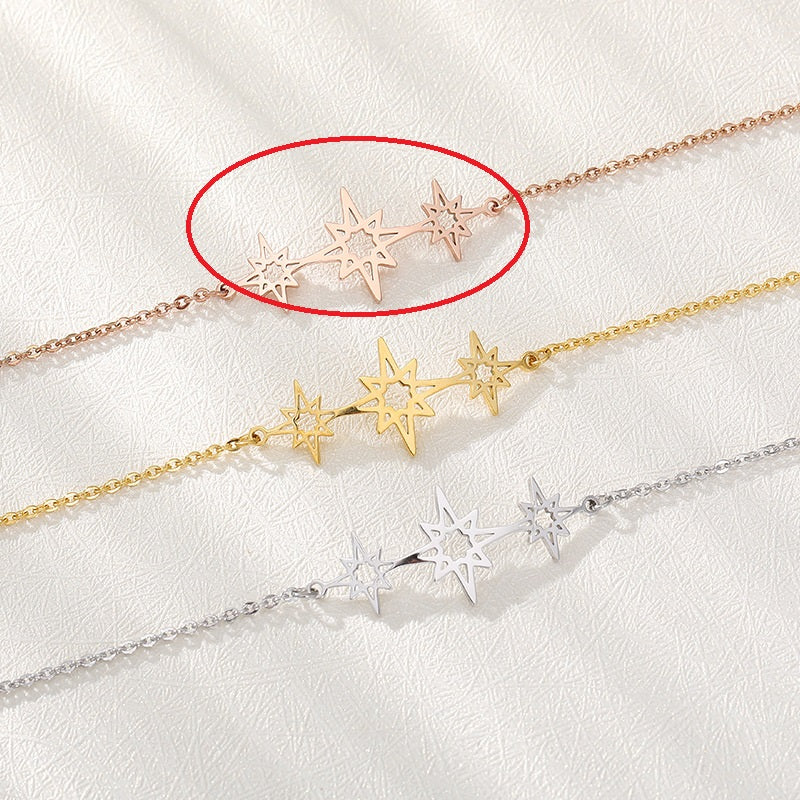 Hollow Gold Necklace Stainless Steel Bracelet XINGX Pendant