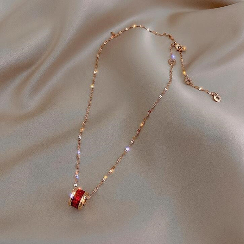 Titanium Steel No Fading Necklace Graceful Online Influencer Small Waist Necklace Female Classic Clavicle Chain Popular Student Stall