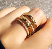 Celebrity Light Luxury Zircon Ring Female Simple Personality