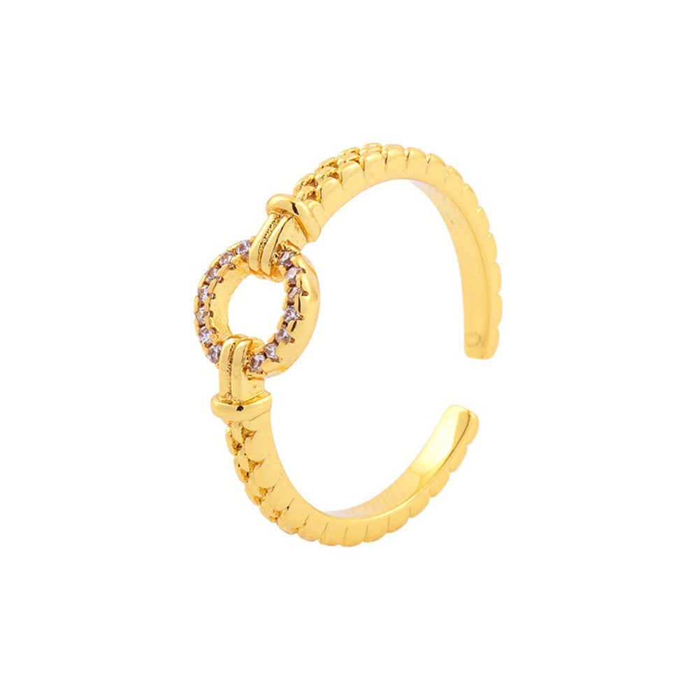 European And American Ins Cold Style Elegant Cross Cord For Braiding Ring Women