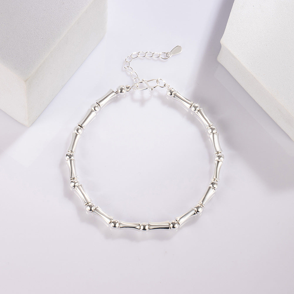 Niche Round Beads Stitching Bamboo Bracelet