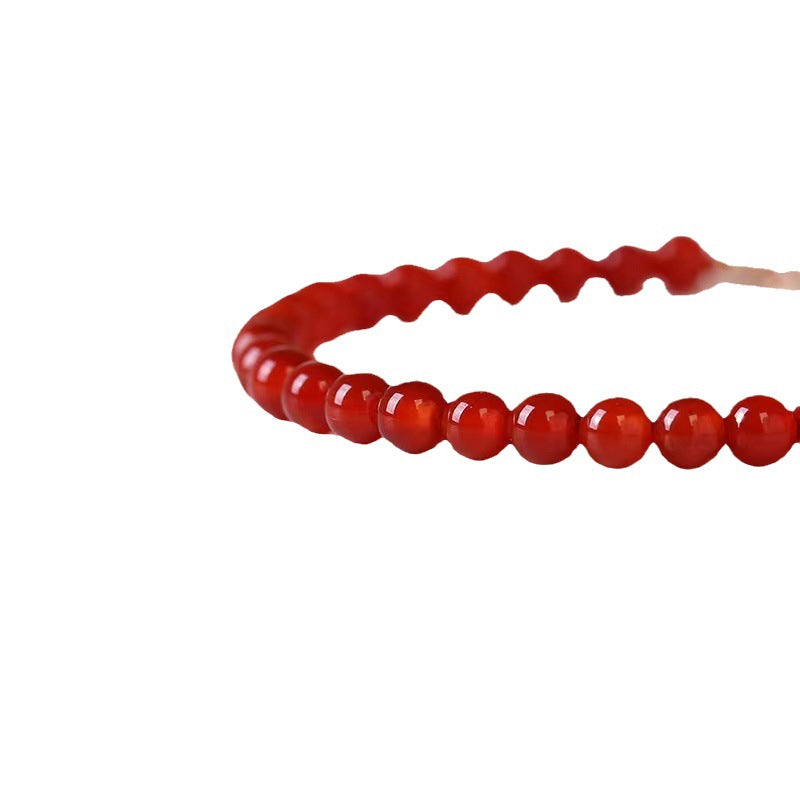 Ultra-thin Red Agate Calm Small Bracelet