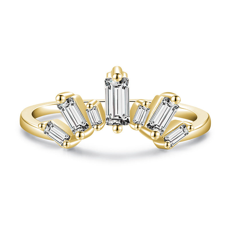 Crown Ring Female Cold Wind Index Finger Ring Jewelry
