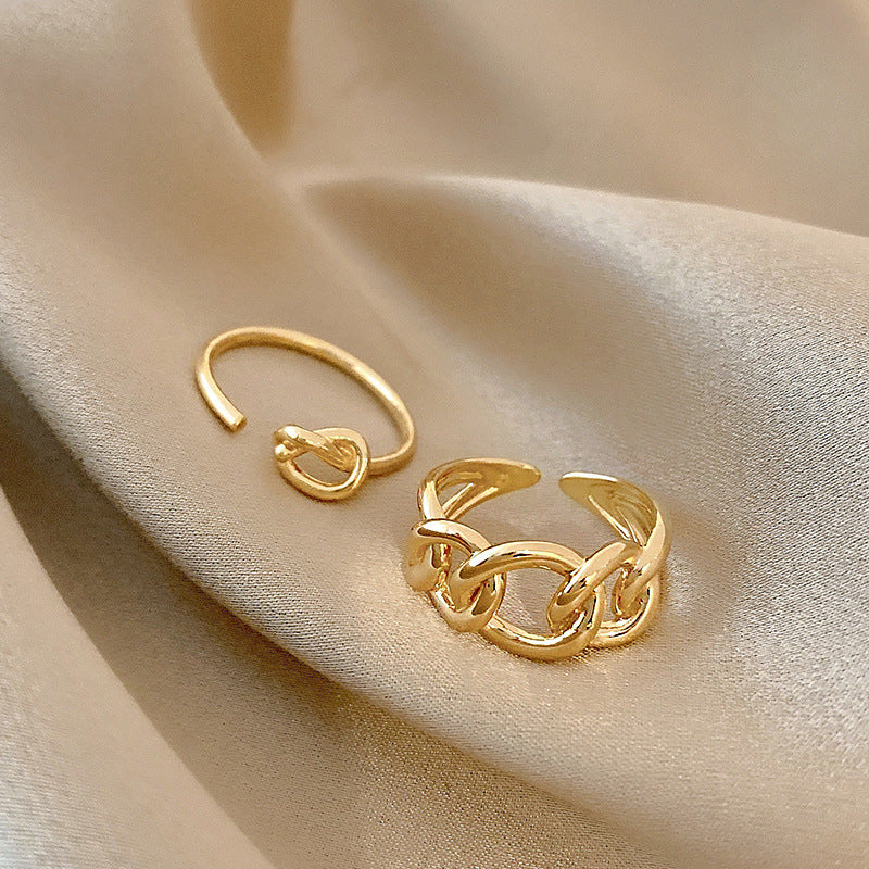 Celebrity Light Luxury Zircon Ring Female Simple Personality
