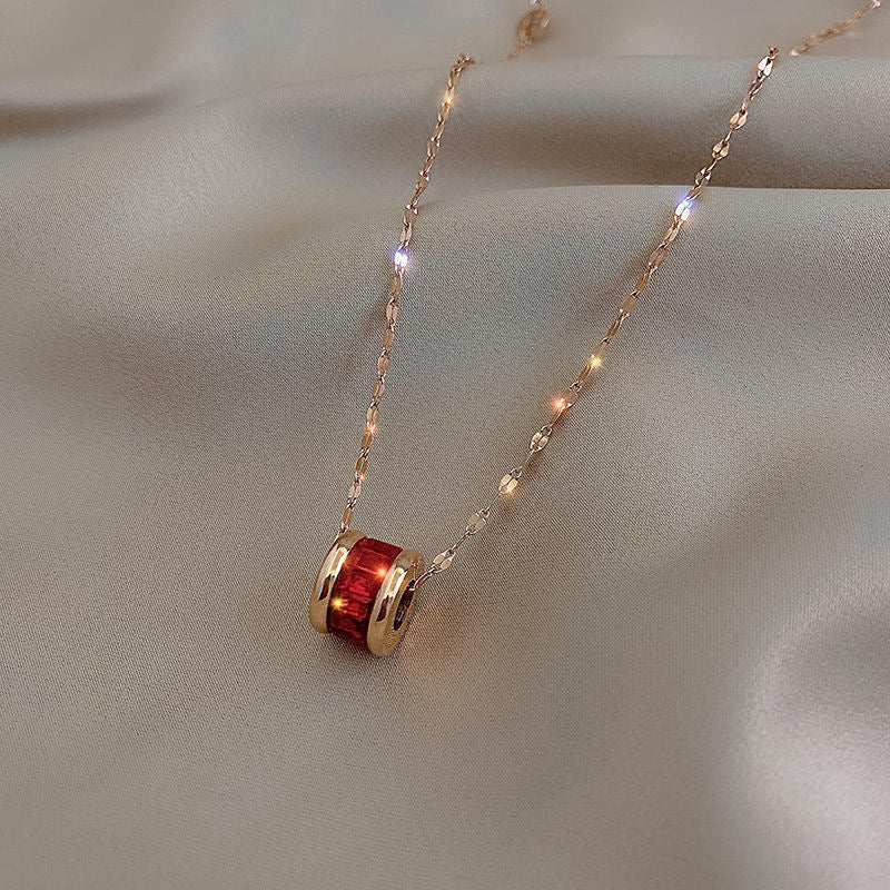 Titanium Steel No Fading Necklace Graceful Online Influencer Small Waist Necklace Female Classic Clavicle Chain Popular Student Stall