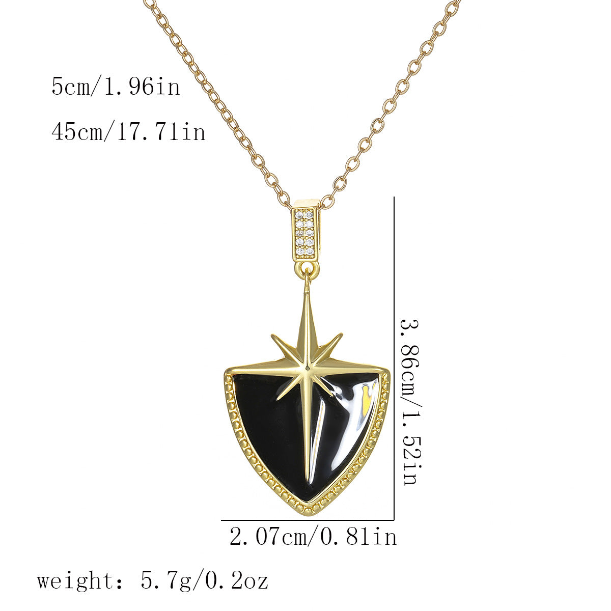 Creative Personalized Eight-Pointed Star Cross Necklace