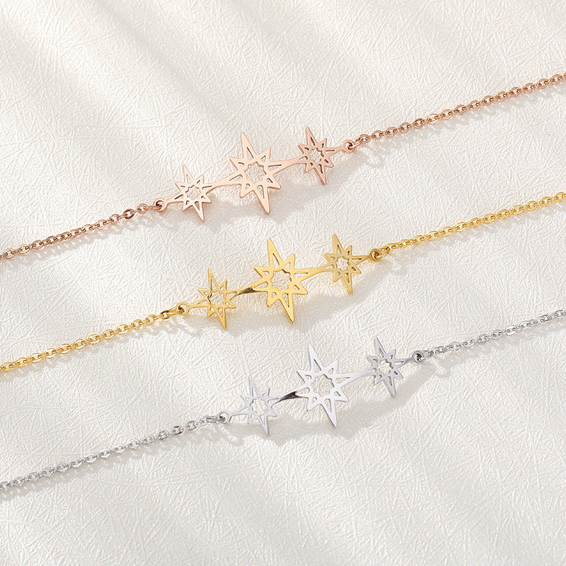 Hollow Gold Necklace Stainless Steel Bracelet XINGX Pendant