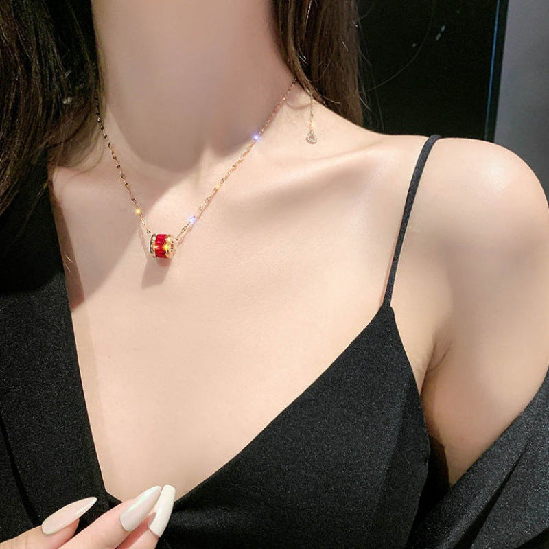 Titanium Steel No Fading Necklace Graceful Online Influencer Small Waist Necklace Female Classic Clavicle Chain Popular Student Stall
