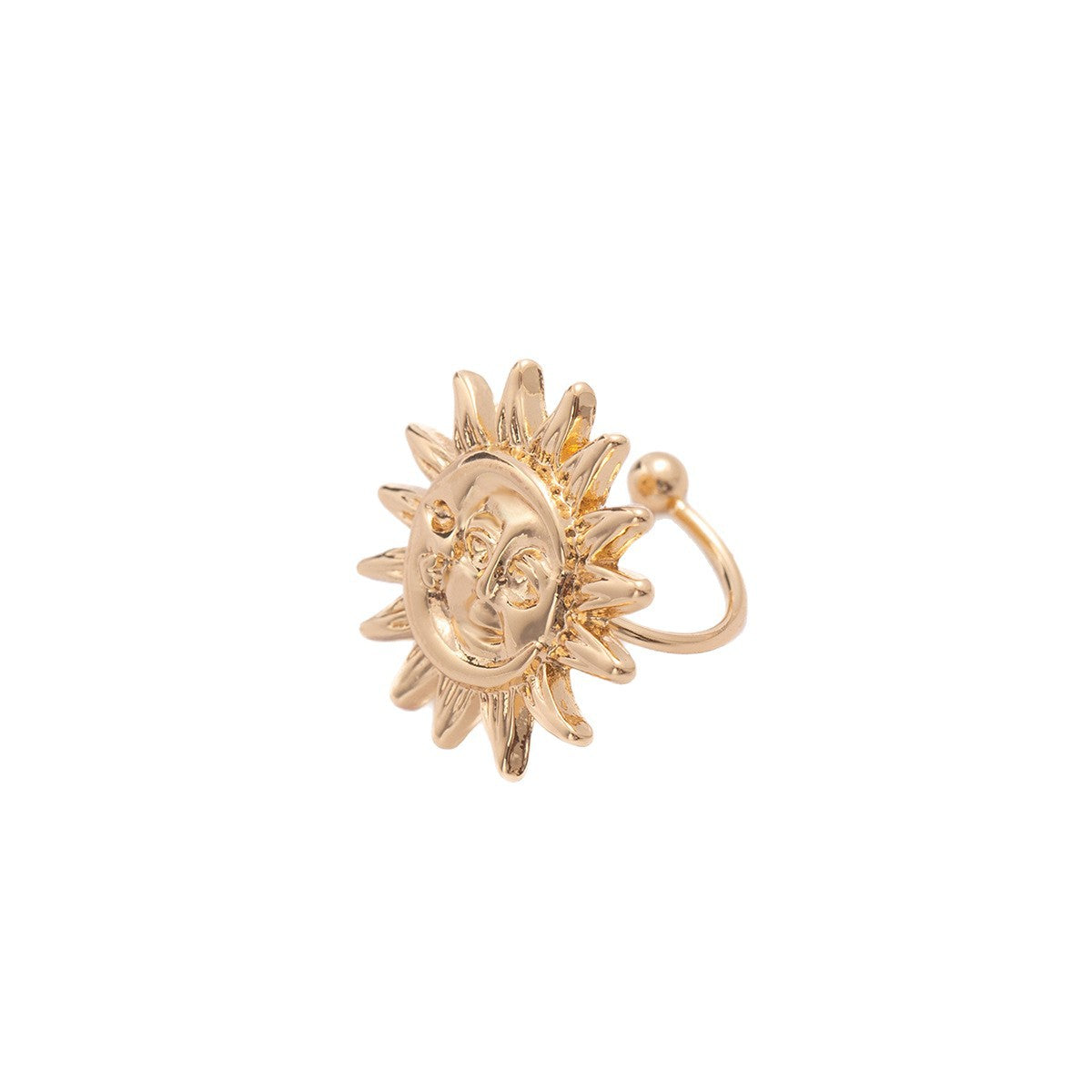 Golden Alloy Earrings Light-luxury Ear Bone Clips