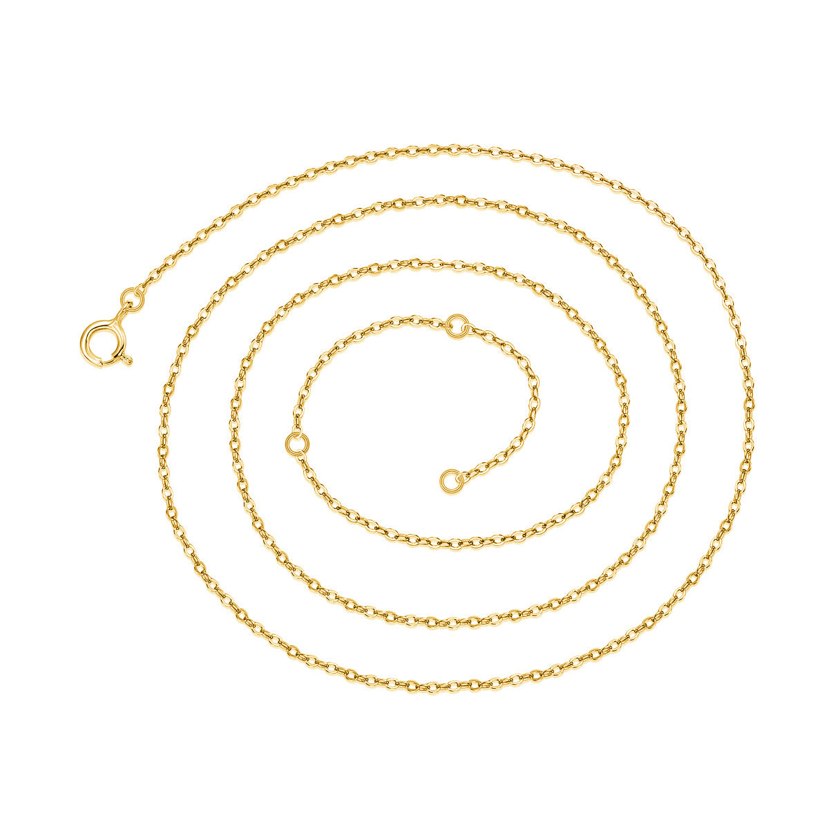 Simple White-plated Gold Universal Silver Single Chain Necklace