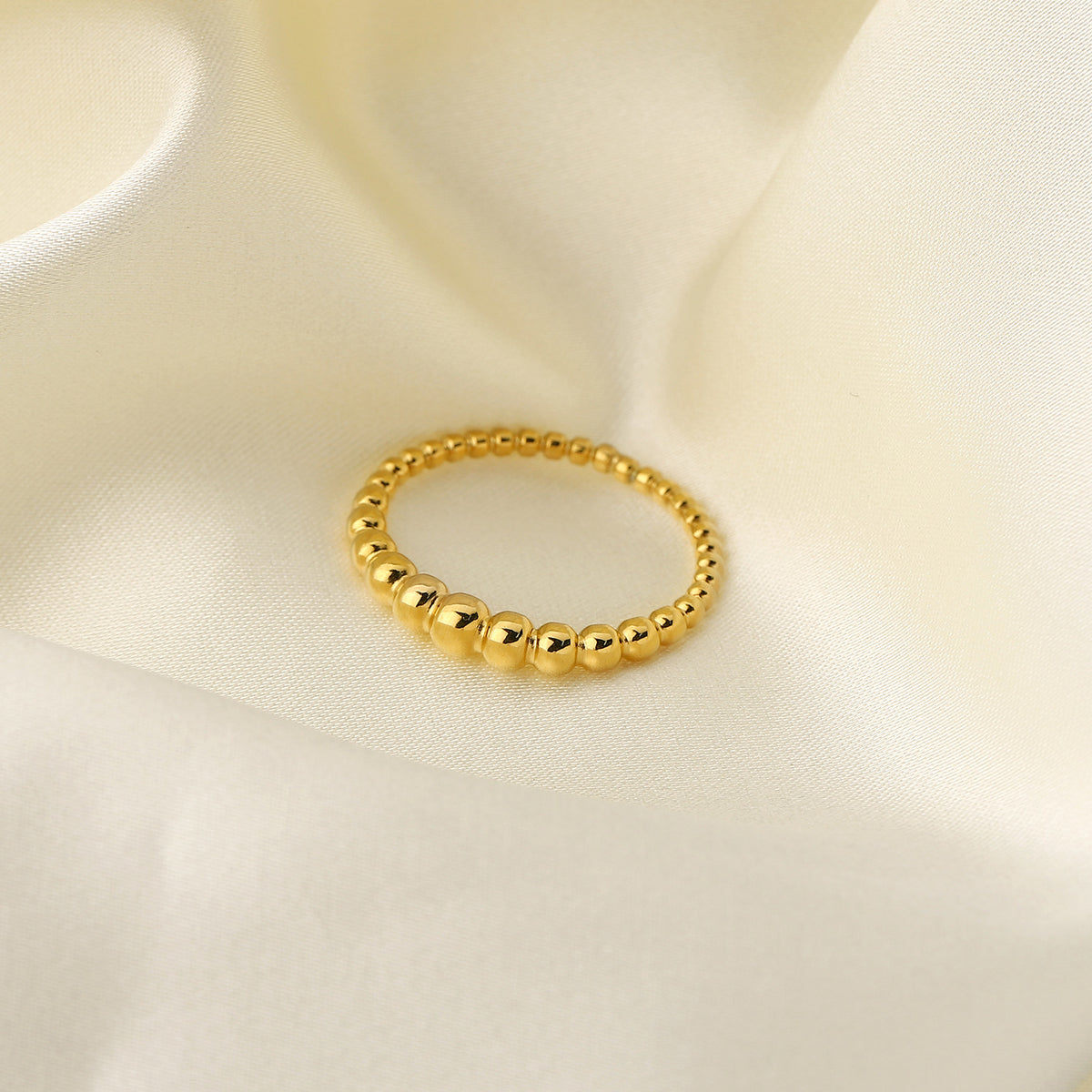 European And American INS Style Chic Small Dot Mini Ring 18K Gold Plating