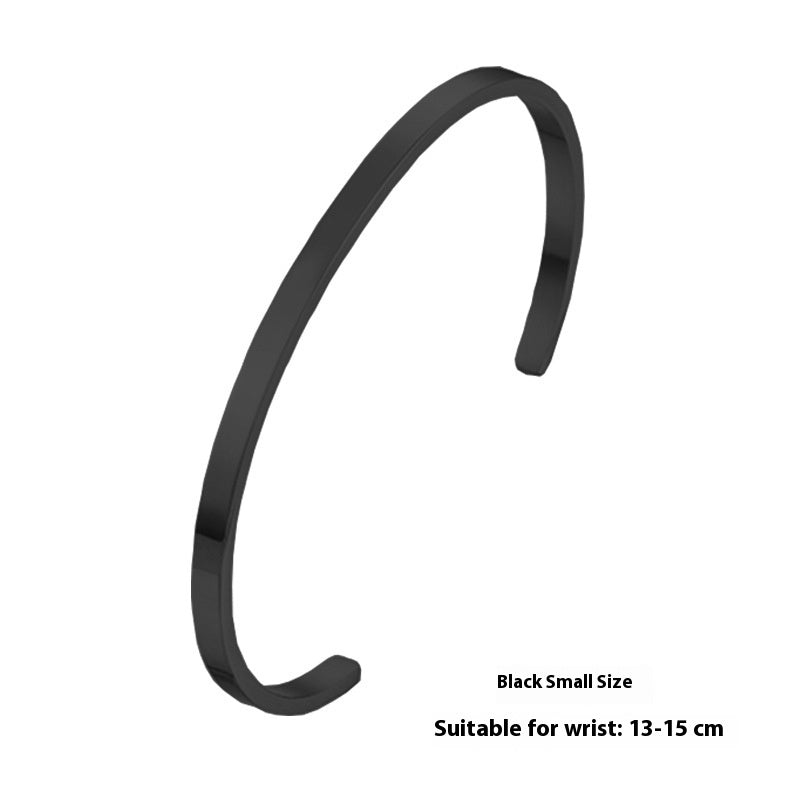 Women's Fashion Simple Glossy Stainless Steel Bracelet