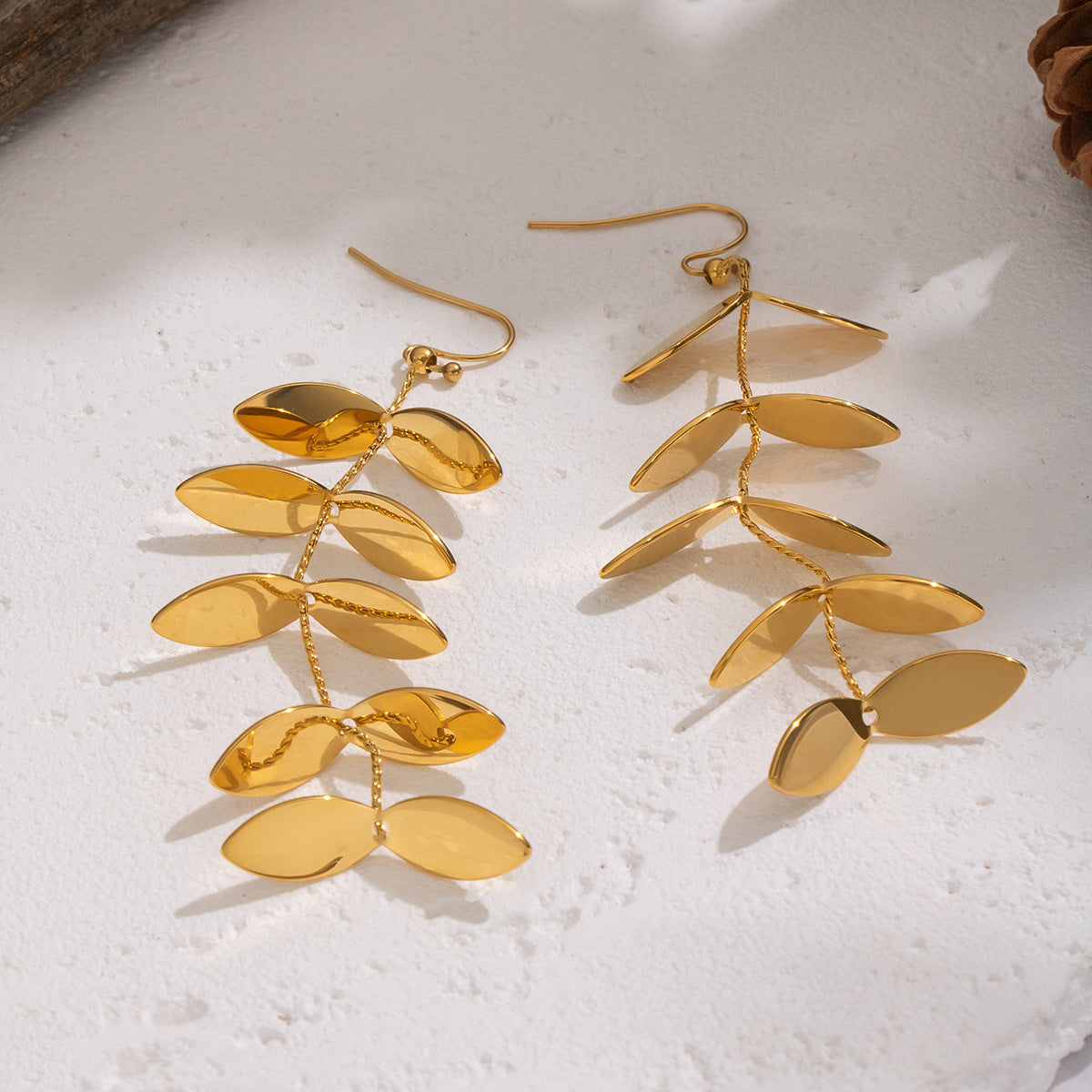Simple Leaf Tassel Earrings For Women
